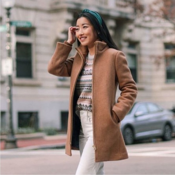 J. Crew Jackets & Blazers - J. Crew Lodge coat Italian wool winter jacket full zip size 10